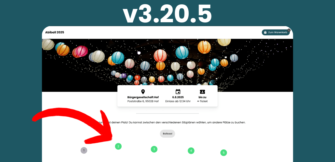 Saalplanbuchung - v3.20.5